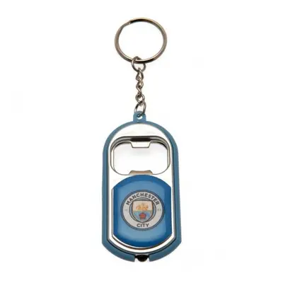 Manchester City přívěšek s otvírakem Key Ring Torch Bottle Opener