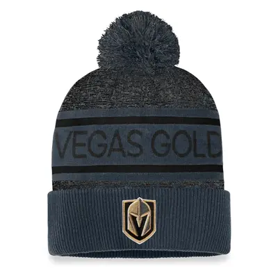 Vegas Golden Knights zimní čepice Authentic Pro Rink Heathered Cuffed Pom Knit