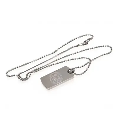 Leicester City řetízek na krk se psí známkou Engraved Dog Tag & Chain