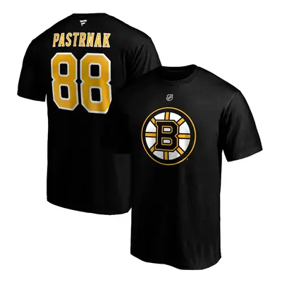 Boston Bruins pánské tričko David Pastrnak #88 Iconic Name & Number Graphic