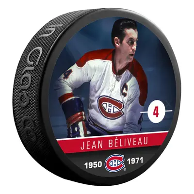 Montreal Canadiens puk Jean Béliveau #4 Souvenir Collector Hockey Puck