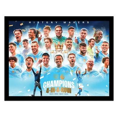 Manchester City obrázek v rámečku Premier League Champions Framed Picture 30 x 40