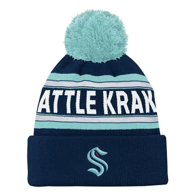 Seattle Kraken dětská zimní čepice Jacquard Cuffed Knit With Pom