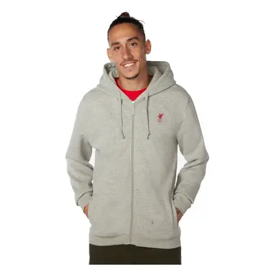 FC Liverpool pánská mikina s kapucí Zip Through grey