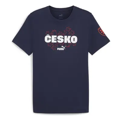 Fotbalové reprezentace pánské tričko Czech Republic Ftblicons Tee navy