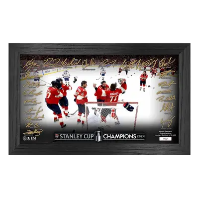 Florida Panthers sběratelská mince 2024 Stanley Cup Champions Signature Celebration Framed Photo