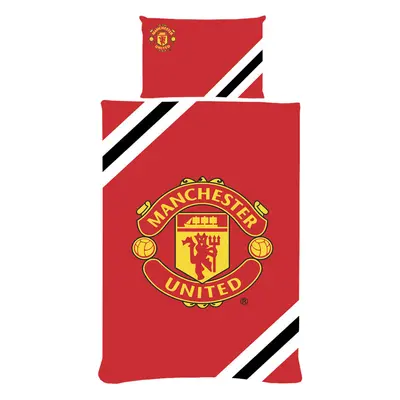 Manchester United povlečení na jednu postel Core Stripe Single Duvet Set