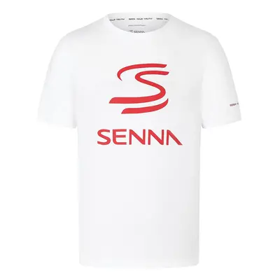 Ayrton Senna pánské tričko Logo White 2024