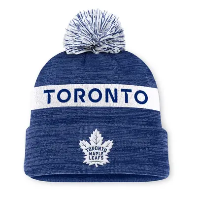 Toronto Maple Leafs zimní čepice Authentic Pro Rink Beanie Cuff With POM