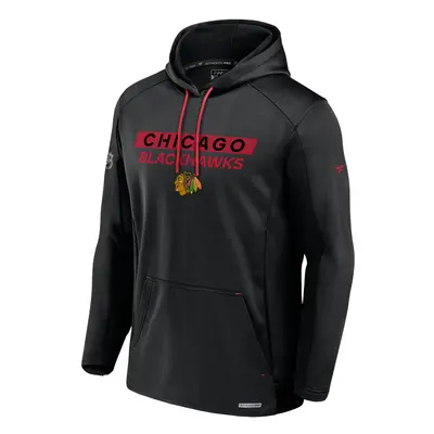 Chicago Blackhawks pánská mikina s kapucí AP Rink Poly Fleece Pullover Hood