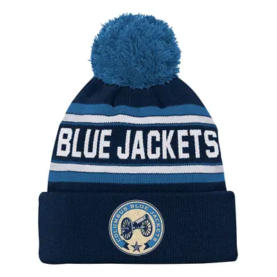 Columbus Blue Jackets dětská zimní čepice 3Rd Jersey Jacquard Cuff Pom