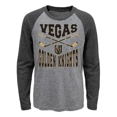 Vegas Golden Knights dětské tričko s dlouhým rukávem Cross Stick Ls Triblend Raglan