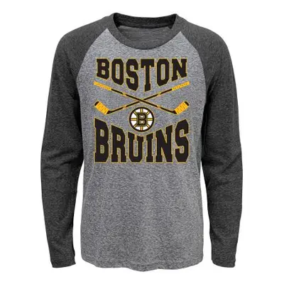 Boston Bruins dětské tričko s dlouhým rukávem Cross Stick Ls Triblend Raglan