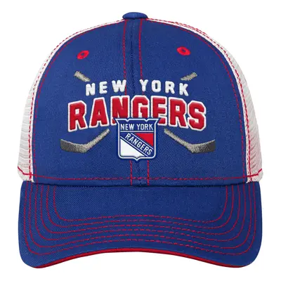 New York Rangers dětská čepice baseballová kšiltovka Lockup Meshback Adjustable