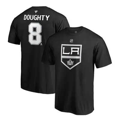 Los Angeles Kings pánské tričko black #8 Drew Doughty Stack Logo Name & Number