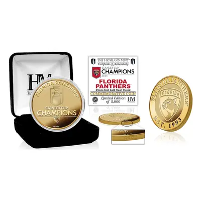 Florida Panthers sběratelská mince 2024 Stanley Cup Champions 39mm Gold Coin