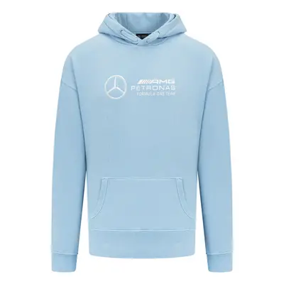 Mercedes AMG Petronas pánská mikina s kapucí Retro blue F1 Team 2023