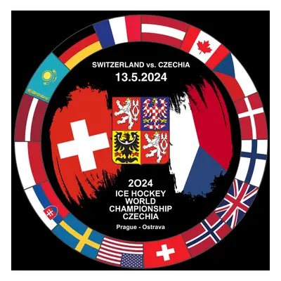 Hokejové reprezentace puk Ice Hockey World Championship Czechia MS 2024 Dueling 13.5.2024 Switze