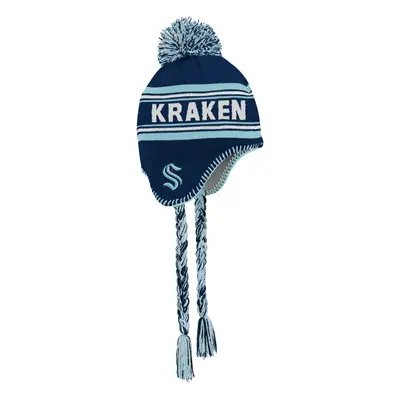 Seattle Kraken dětská zimní čepice Jacquard Tassel Knit With Pom