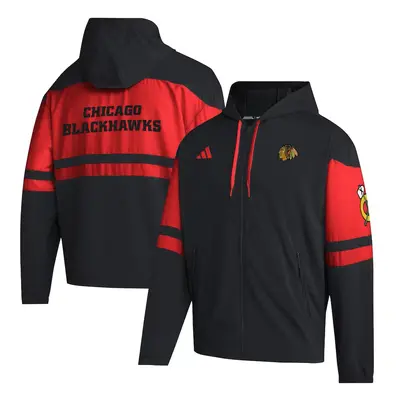 Chicago Blackhawks pánská bunda s kapucí adidas Full-Zip Hoodie - Black