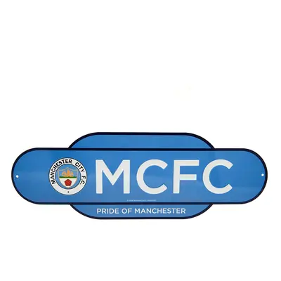 Manchester City cedule na zeď Colour Retro Sign