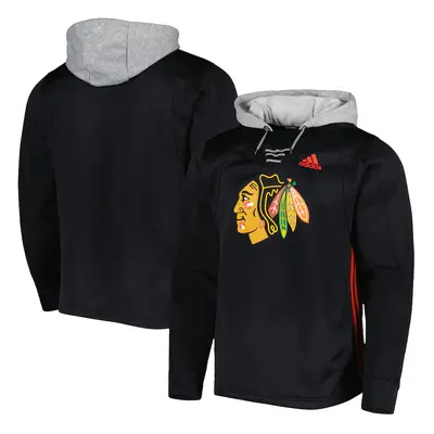 Chicago Blackhawks pánská mikina s kapucí Adidas Skate Lace Primeblue black