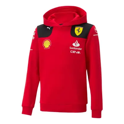 Ferrari dětská mikina s kapucí official red F1 Team 2023