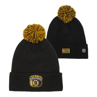 Boston Bruins dětská zimní čepice Draft Beanie Cuff With Pom