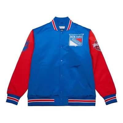 New York Rangers pánská bunda Primetime Heavyweight Satin Jacket Current Logo