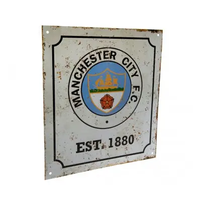 Manchester City cedule na zeď Retro Logo Sign