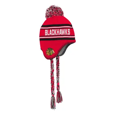 Chicago Blackhawks dětská zimní čepice Jacquard Tassel Knit With Pom