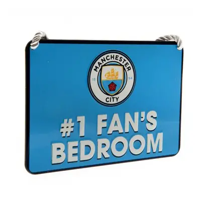 Manchester City značka do ložnice Bedroom Sign No1 Fan