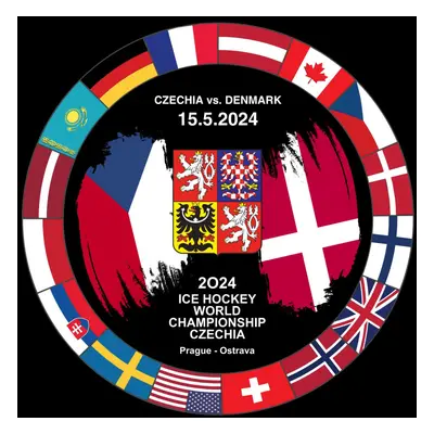 Hokejové reprezentace puk Ice Hockey World Championship Czechia MS 2024 Dueling 15.5.2024 Czechi