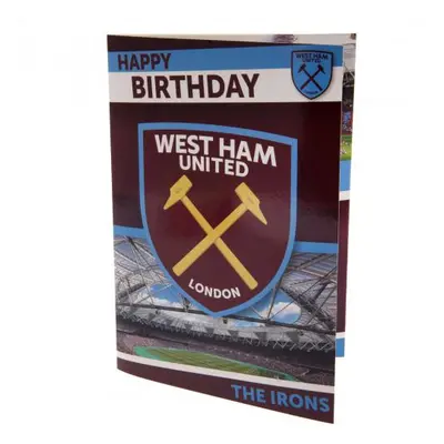 West Ham United narozeninové přání Musical Birthday Card