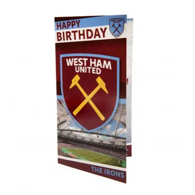 West Ham United narozeninové přání Birthday Card