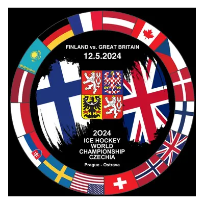 Hokejové reprezentace puk Ice Hockey World Championship Czechia MS 2024 Dueling 12.5.2024 Finlan