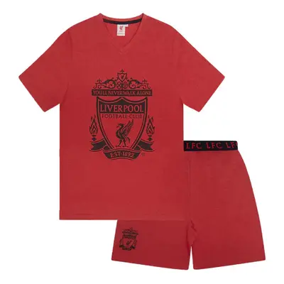 FC Liverpool pánské pyžamo Short Red Marl