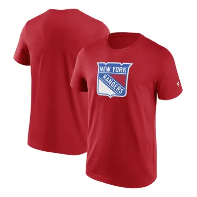 New York Rangers pánské tričko Primary Logo Graphic Athletic Red