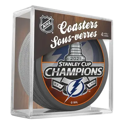 Tampa Bay Lightning podtácky 2021 Stanley Cup Champions 4-Puck Coaster Set