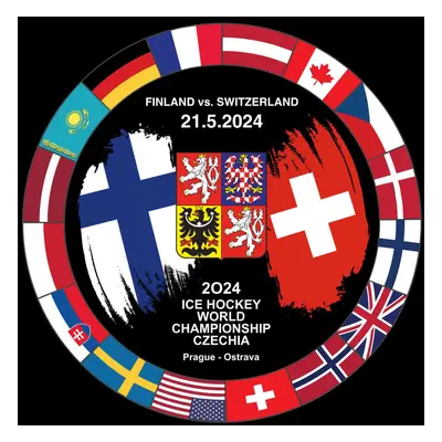 Hokejové reprezentace puk Ice Hockey World Championship Czechia MS 2024 Dueling 21.5.2024 Finlan