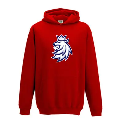 Hokejové reprezentace dětská mikina s kapucí Czech Republic kangaroo logo lion red