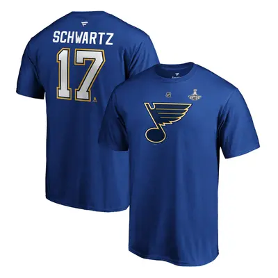 St. Louis Blues pánské tričko Jaden Schwartz 2019 Stanley Cup Champions Authentic Stack Name & 