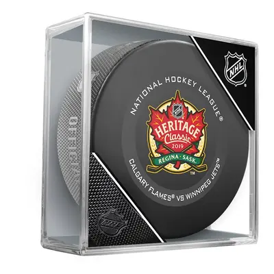 NHL produkty puk 2019 Heritage Classic Official Game Puck Winnipeg Jets vs. Calgary Flames