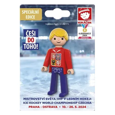 Hokejové reprezentace figurka man ms hockey fan red