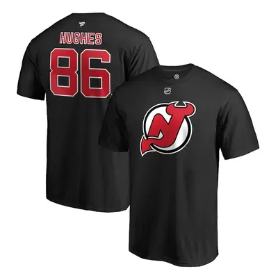 New Jersey Devils pánské tričko Jack Hughes #86 Name & Number T-Shirt - Black