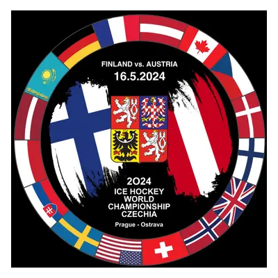 Hokejové reprezentace puk Ice Hockey World Championship Czechia MS 2024 Dueling 16.5.2024 Finlan