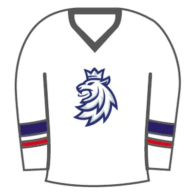 Hokejové reprezentace odznak Czech Republic White lion jersey