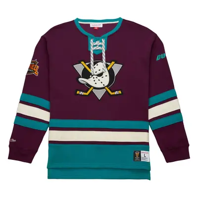 Anaheim Ducks pánská mikina Heritage Lace-Up Crew Vintage Logo