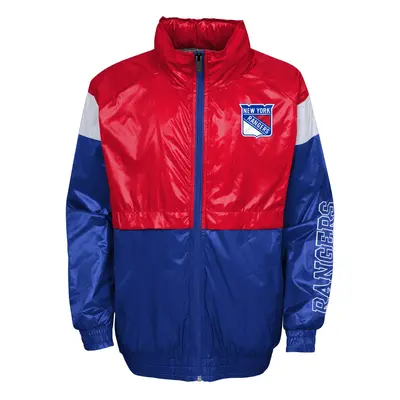 New York Rangers dětská bunda s kapucí Goal Line Stance Full-Zip Windbreaker