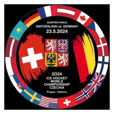 Hokejové reprezentace puk Ice Hockey World Championship Czechia MS 2024 Dueling 23.5.2024 Switze